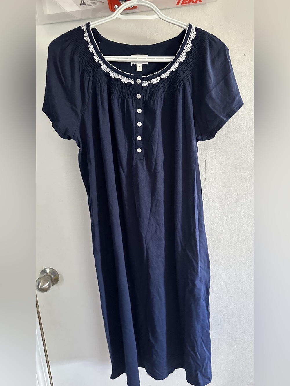 Aria Collection Embroidered Maxi Dress in Blue Size Small NWT